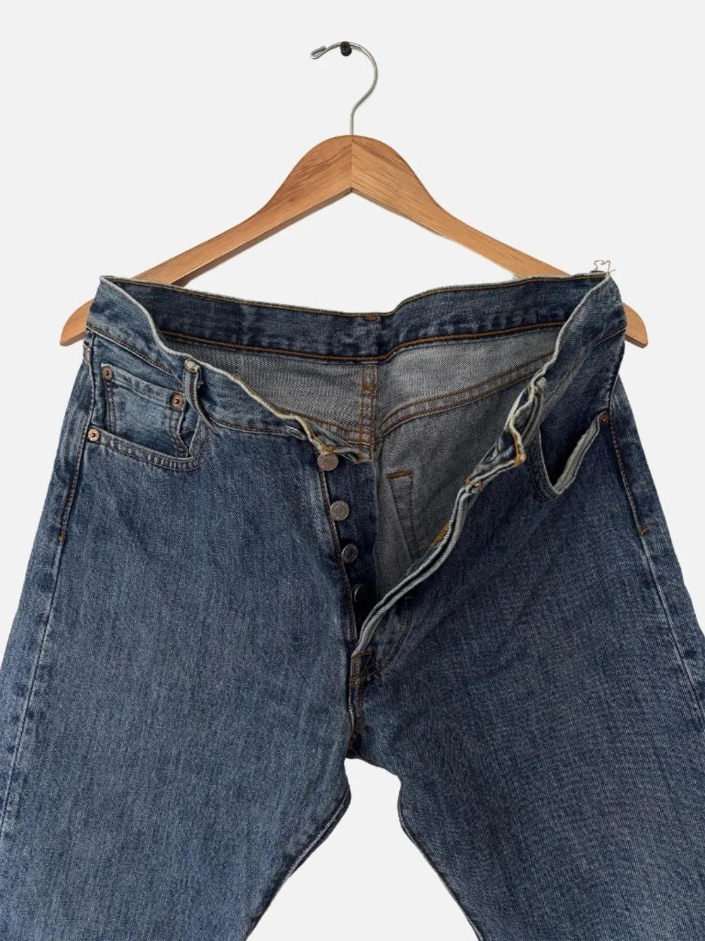Vintage Levi's 501 34W Raw Hem